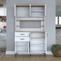 Hanah Home Armario Multiusos Blanco y Nogal